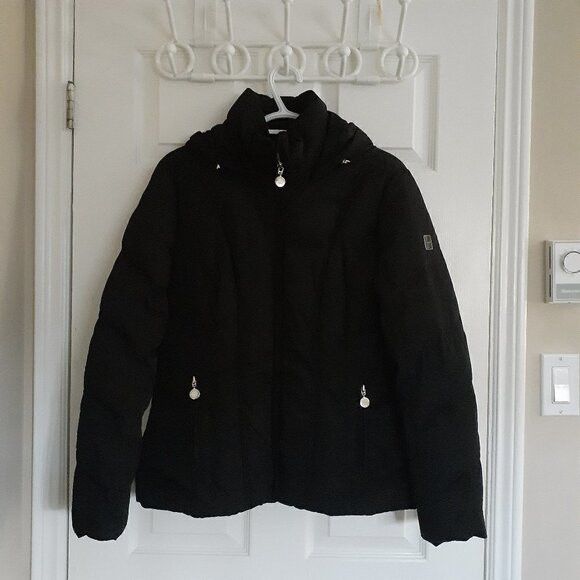 Calvin Klein Women's Black Down Feather Puffer Jacket Small - Picture 2 of 16